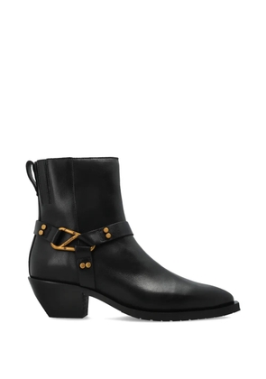 AllSaints Fox carabiner-detail leather boots - Black