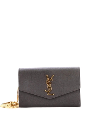 Saint Laurent Pre-Owned Uptown Chain Wallet Leather crossbody bag - Grey