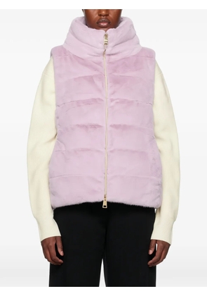 Herno faux-fur padded gilet - Purple
