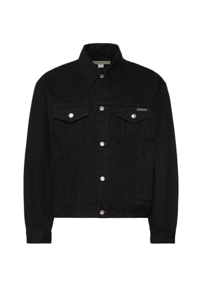 Calvin Klein logo-patch denim jacket - Black