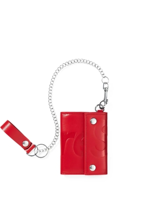 Supreme leather chain wallet - Red