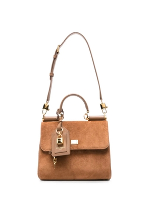 Dolce & Gabbana Sicily logo-plaque tote bag - Brown