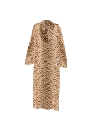 Cult Gaia Gaianne leopard-print hooded midi dress - Neutrals