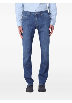 Emporio Armani logo-plaque jeans - Blue