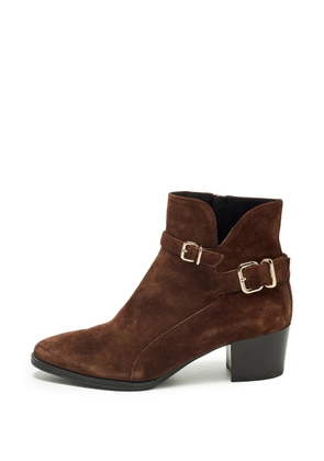 Tod's Vintage buckled ankle boots - Brown