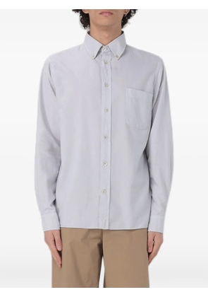 Eleventy button-down chest-pocket shirt - Grey