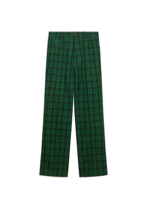 Marni checked wool trousers - Green