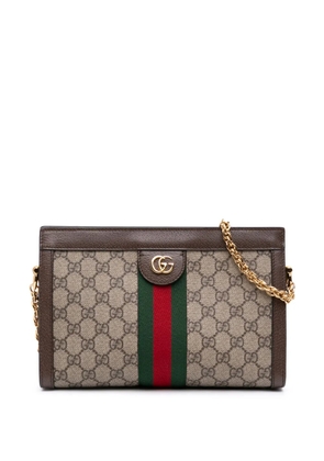 Gucci Pre-Owned 2016-2026 Small GG Supreme Web Ophidia Chain crossbody bag - Neutrals
