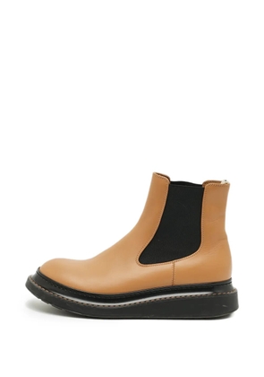 Loewe Pre-Owned elasticated side chelsea boots - Neutrals