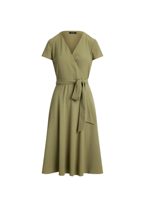 Lauren Ralph Lauren belted georgette suplice midi dress - Green