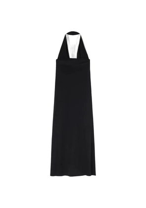 RETORI draped bicolor maxi dress - Black