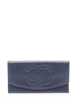 CHANEL Pre-Owned 1991-1994 coco mark bi-fold leather wallet - Blue