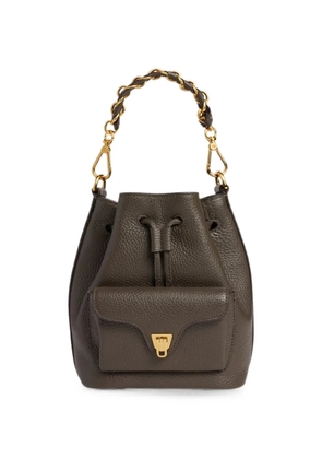 Coccinelle Beat Generation grained leather bucket bag - Brown