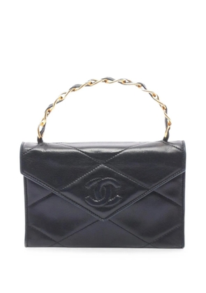 CHANEL Pre-Owned 1986-1988 Coco Mark diamond-stitch handbag - Black