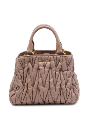 Miu Miu Pre-Owned 2010-2026 Matelasse Nappa satchel - Brown