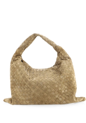 Bottega Veneta Pre-Owned Hop Intrecciato Suede Large hobo bag - Green