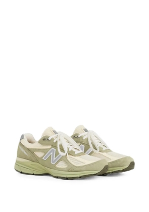 New Balance 990 suede-panelled sneakers - Green