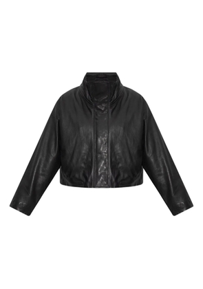 AllSaints high-neck zip-front leather jacket - Black