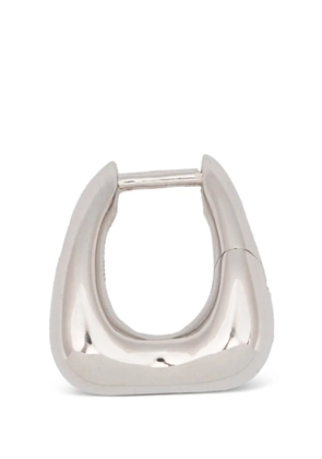Maria Black Satchel Bend Huggie earrings - Silver