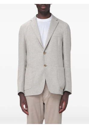 Zegna chevron-pattern single-breasted blazer - Neutrals