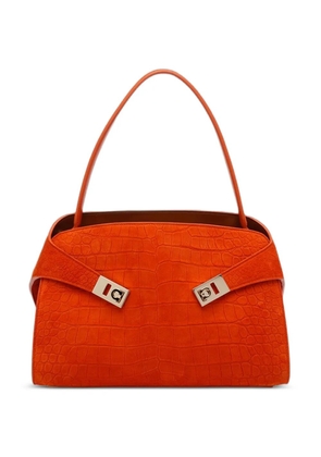 Ferragamo Hug croc-effect shoulder bag - Orange