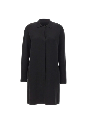 Kangra straight-cut classic-collar coat - Black