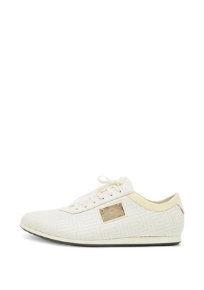 Versace Pre-Owned quilted patterned sneakers - White