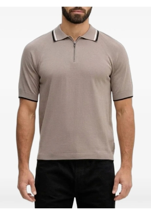 Emporio Armani zip-fastening polo shirt - Grey