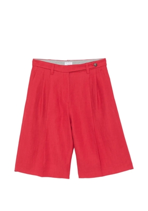 Brunello Cucinelli pleated shorts - Red