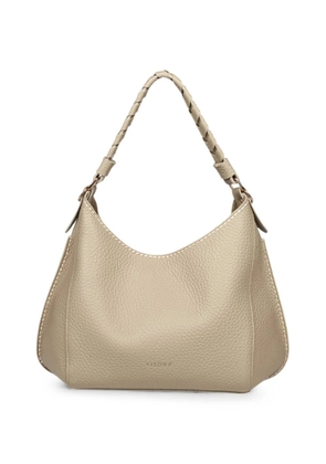 VISONA` Mia braided-handle shoulder bag - Neutrals