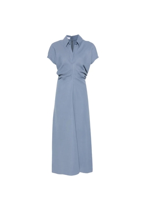 Brunello Cucinelli gathered-waist midi dress - Blue