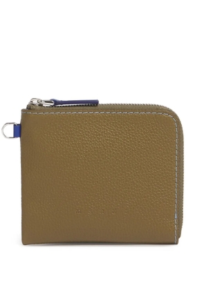 Marni grained leather wallet - Brown