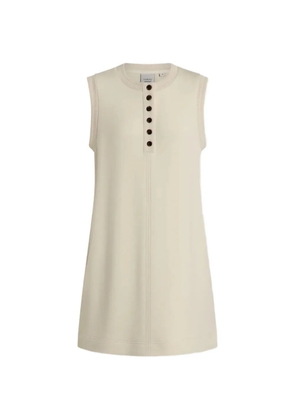 Varley Elba button-up sleevelees mini dress - Neutrals