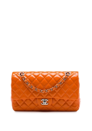CHANEL Pre-Owned 2014 Medium Classic Patent Double Flap shoulder bag - Orange