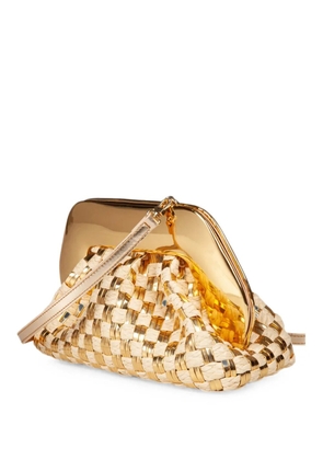 Themoirè Tia woven clutch bag - Gold