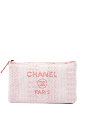 CHANEL Pre-Owned 2019 Small Raffia Deauville O Case clutch bag - Pink