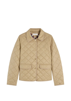 Tommy Hilfiger quilted logo-embroidered jacket - Neutrals