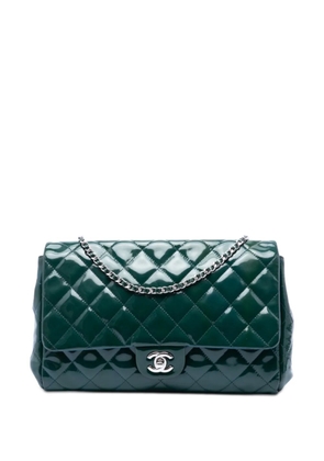 CHANEL Pre-Owned 2011 CC Quilted Patent Clutch With Chain shoulder bag - Green