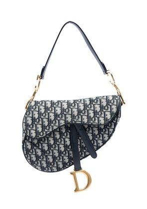 Christian Dior Pre-Owned 2018 Oblique Canvas Saddle Bag shoulder bag - Blue
