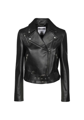 Moschino Cherry Pie leather jacket - Black
