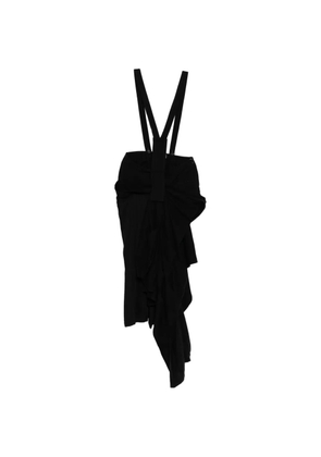 Yohji Yamamoto asymmetric wide-suspender skirt - Black