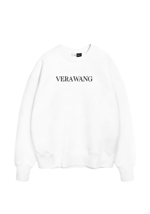 Vera Wang logo-print cotton sweatshirt - White