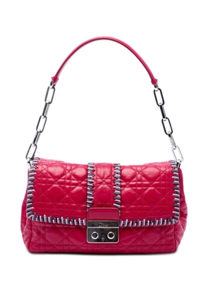 Christian Dior Pre-Owned 2011 Lambskin Cannage New Lock Whipstitch Chain Flap shoulder bag - Pink