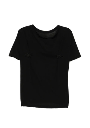Yohji Yamamoto cotton pleated T-shirt - Black