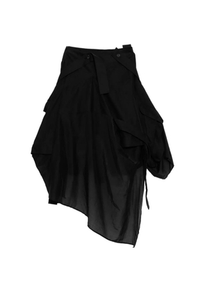 Yohji Yamamoto asymmetric suspender skirt - Black