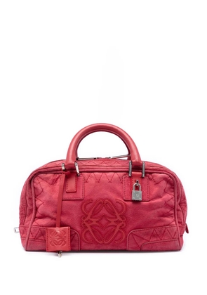 Loewe Pre-Owned 2006 Stitched Suede Amazona 28 handbag - Red
