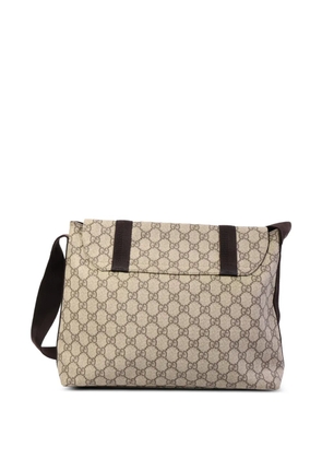 Gucci Pre-Owned GG Supreme buckle-fastening shoulder bag - Neutrals