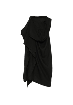Yohji Yamamoto asymmetric draped dress - Black