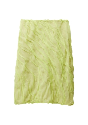 Versace silk-chiffon draped pencil skirt - Green