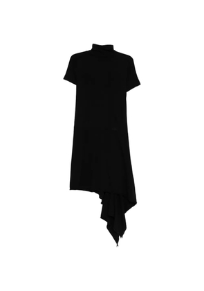 Yohji Yamamoto cotton high-neck dress - Black